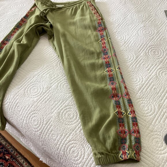 Sundance Buena Vista Embroidered Jogger Green Size S - Picture 12 of 15